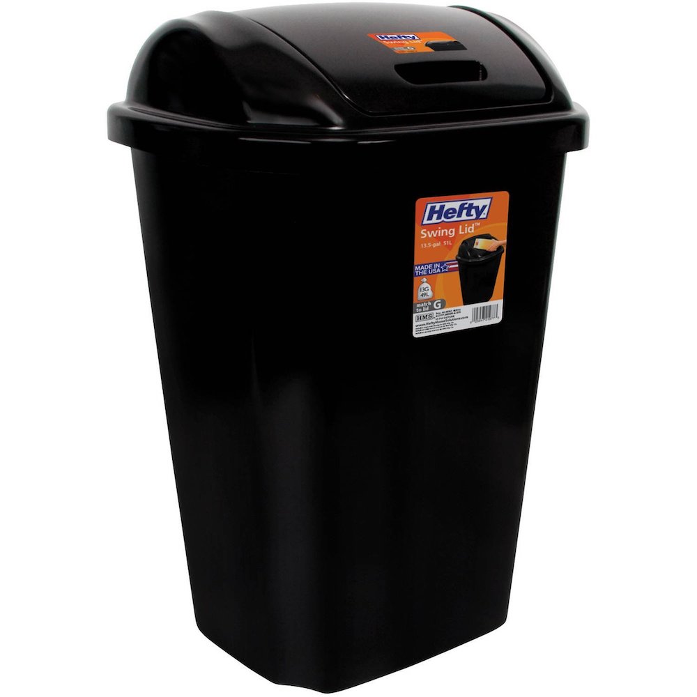 Cubo de basura con tapa y capacidad de hasta 50 litros de acabado color  negro Orework